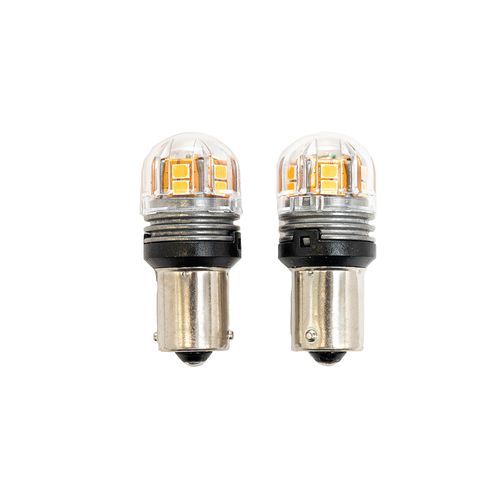 Lâmpada Led Miniatura: BA15S PY21W 15-SMD/2835 3W 380LM - Âmber - 2 Peças - Uso Geral