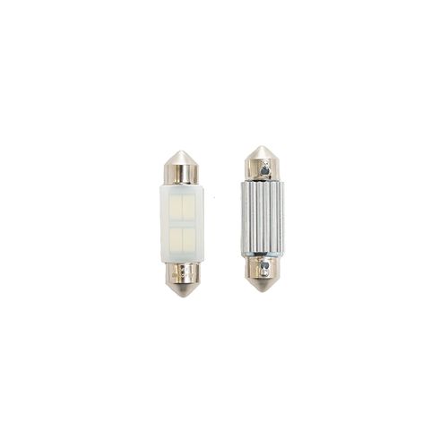 Lâmpada Led miniatura: T10×36 4-SMD 5730 AC12V 9W 70LM - Branco - 2 Peças - Uso Geral