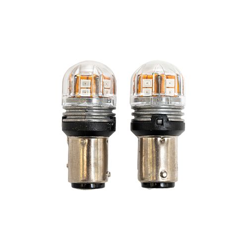 Lâmpada Led:BAY15d PR21/5W 15SMD/2835 AC12-24V 3/5W Farol alto:180LM/Farol baixo:100LM - Vermelho - 2 peças - Uso Geral