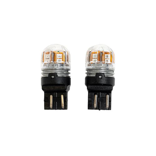 Lâmpada Led Mini: T20 WR21/5W 15-SMD/2835 3/5W Farol Alto:180LM/Farol Baixo:100LM - Vermelho - 2 Peças - Uso Geral