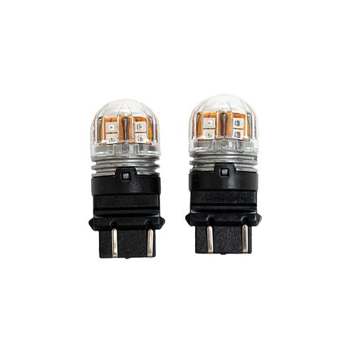 Lâmpada Led Mini:3157 15-SMD/2835 3/5W Farol alto:180LM/Farol baixo:100LM - Vermelho - 2 Peças - Uso Geral