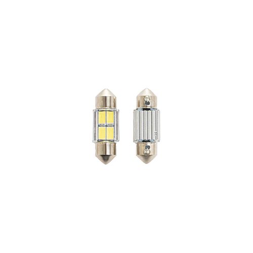 T10x31 SV8.5/ C5W 4SMD/5730 1.1W 80LM 6000K - Branco - 2 Peças - Uso Geral