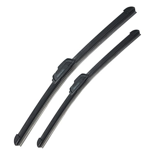 Par de Palhetas Aeroflat. Diant. - 24"/20"Pol. - VW Tiguan após 09 - Hyundai VeraCruz após 08 - Land Rover Freelander II