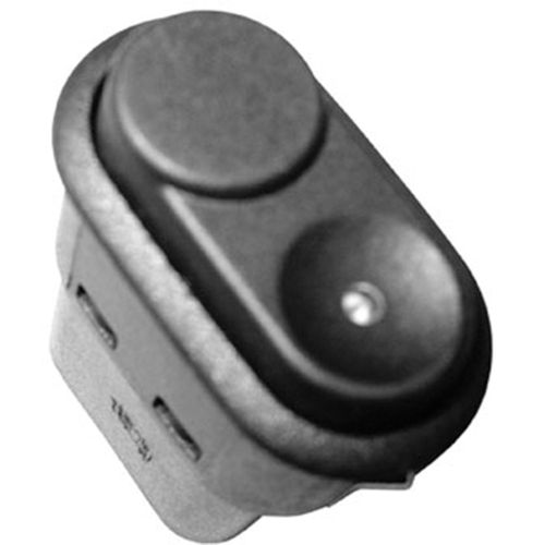 Tecla (Simples) Aciona Vidro da Porta - Preto/Led: Laranja - 4 Pinos - 12V - GM Celta GI Fase I 06 a 15