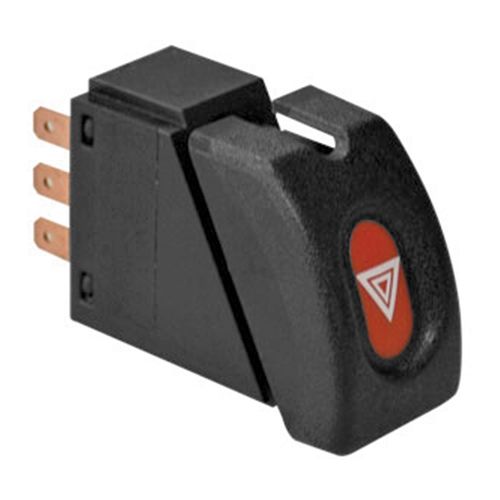 Tecla Aciona Pisca Alerta (Emergência) - Preto - Sem Alarme - 7 Pinos - GM Corsa Hatch GI 94 a 02 - Corsa Sedan GI 96 a 02