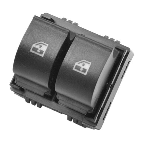 Tecla (Dupla) Aciona Vidro Elétrico - Led:Âmbar - 4 Pinos - 12V - Fiat Palio 04 a 17 - Siena 04 a 16 - Strada 05 a 12