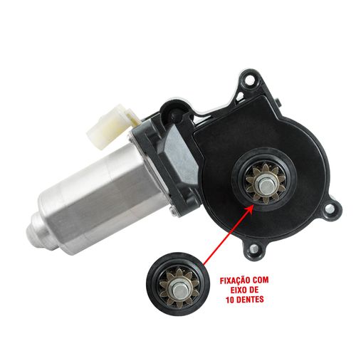 Motor da Máquina do Vidro - 24V 10 Dentes - Esq. - Mercedes-Benz Actros 10 a 12 - Atego após 01 - Agrale G3 após 12