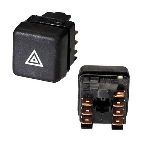 Tecla Aciona Pisca Alerta (Emergência) - 7 Pinos - Fiat Uno GI 84 a 95 - Fiorino GI 86 a 95 - Elba GI 84 a 91 - Prêmio GI 85 a 91