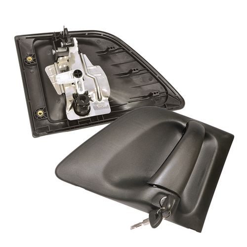 Maçaneta Externa da Porta (Modelo Original) - Com Chave - Com Chapa Antifurto - Direita - Scania Série IV 98 a 07 - Série V 08 a 19