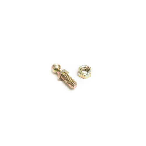 Parafuso (M8) Esférico: Ø10mm - Comprimento:33mm - Com Porca - Rosca:M8X1,25/Comprimento Rosca:17,2mm - Para Amortecedor Mola a Gás