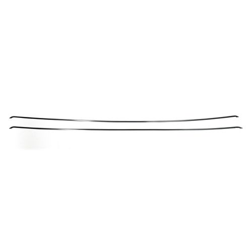 Par de Frisos da Calha S/ Alumínio Teto Preto Pvc - Volkswagen Passat GI 77 à 78 - Passat GII 79 à 83