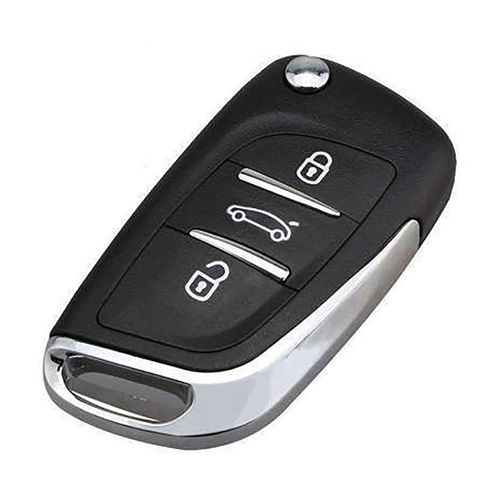 Chave Canivete (Completa) - 3 Botões - Citroën C3 GI Fase I/GII 08 a 22 - Peugeot 206/207 após 07