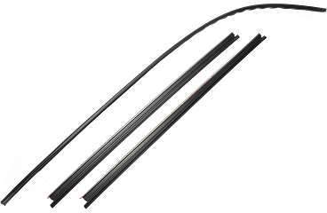 Borracha do para-Brisa C/Encaixe Lateral+sup. (Kit C/3 Pçs) Mat. Em Pvc - Volkswagen Gol GIII 99 à 05 - Gol GIV após 05