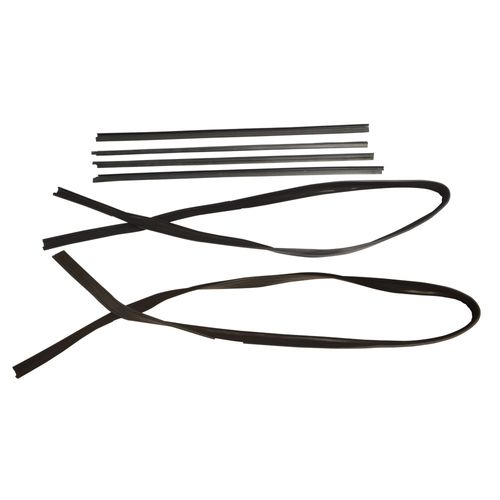 Jogo de Canaletas da Porta - Com Pestana - 6 Peças - GM Corsa GI 2 Portas 94 a 02 - Corsa Hatch GI 2 Portas 94 a 02 - Corsa Pick-Up GI 2 Portas 94 a