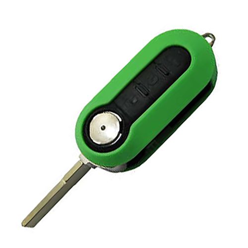 Chave Canivete (Oca) - 3 Botões - Verde - Com Lâmina - Linha Fiat