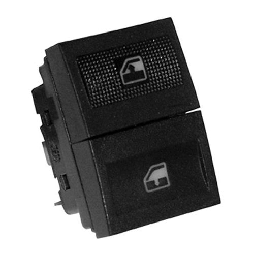 Tecla (Simples) Aciona Vidro da Pta. Diant. - Preto - 5 Pinos - 12V - Volkswagen Gol GIII 99 a 05 - Parati GIII 99 a 05
