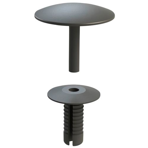 Rebite Bucha Curta Universal Preto Cab. Pino: Ø29mm Superfície: Lisa 10PÇS