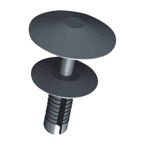Rebite de nylon - Acabamento - Preto. 30PÇS. - Volkswagen Gol 05 à 14 - Logus 93 à 96 - Parati 80 à 96 - Pointer 93 à 96