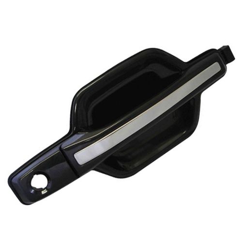 Maçaneta Externa da Porta Dianteira - Preta/Com Friso Cromado - Com Furo - Sem Chave - Direita - Mitsubishi Pajero Full GIII 01 a 07