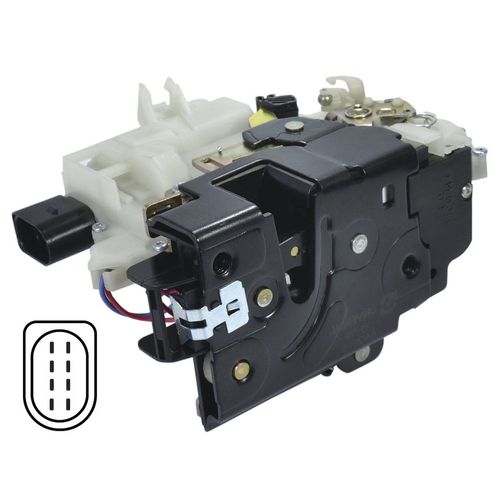 Fechadura Eletrica da pta. diant. C/trava Central E Controle p/Radio - dir. - Volkswagen Bora 01 à 10 - Golf GV 07 à 13