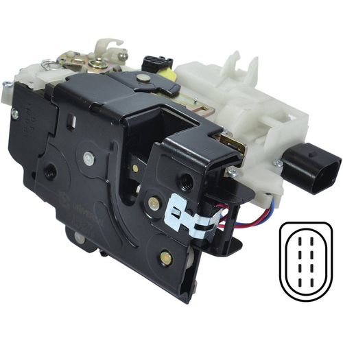 Fechadura Eletrica da pta. diant. C/trava Central E Controle p/Radio - esq. - Volkswagen Bora 01 à 10 - Golf GV 07 à 13