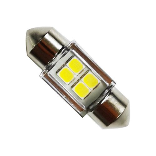 Lâmpada Led Miniatura: T10×31 4-SMD 5730 AC12V 9W Branco 70LM - 2 Peças - Uso Geral