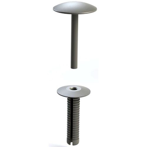 Rebite de nylon. - Bucha longa - Preto - 30 peças. - Uso geral