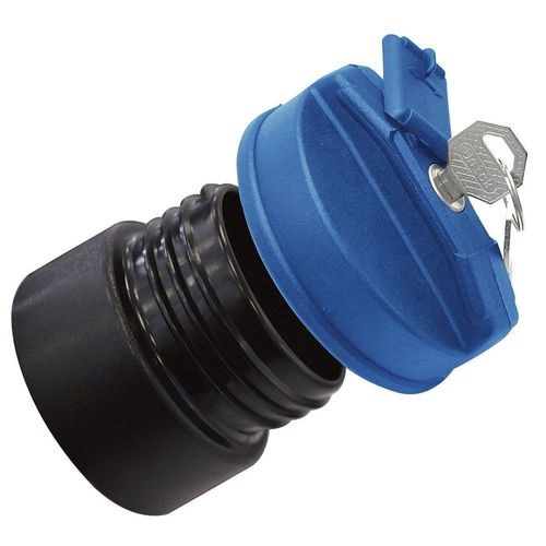 Tampa de Combustível Arla 32 - C/Chave - Azul - C/Gargalo Orig. - Opcional - Scania Série V após 07