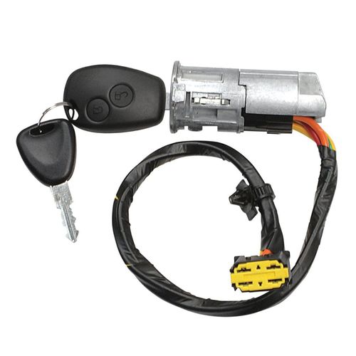 Trava de Direção C/ Botão da Trava Oca C/Parte Elét. C/Chave - Renault Clio II 99 em diante - Logan GI 07 à 13