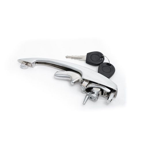 Maçaneta Externa da Porta Dianteira - Cromado - Com Chave - Direita/Esquerda - VW Fusca 77 a 96 - Brasilia 73 a 81 - Variant 77 a 81