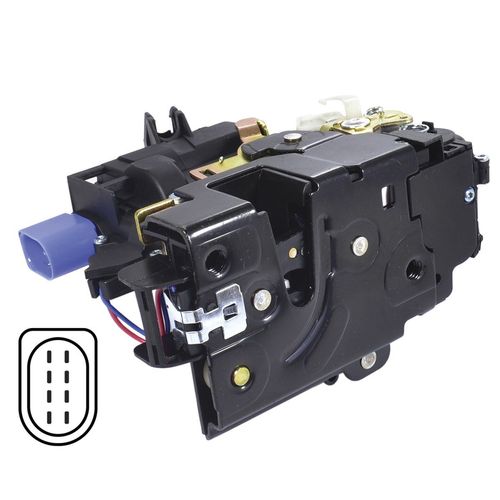 Fechadura da pta. diant. - dir. Elétrica - Volkswagen Polo Hatch após 02  - Polo Sedan após 02