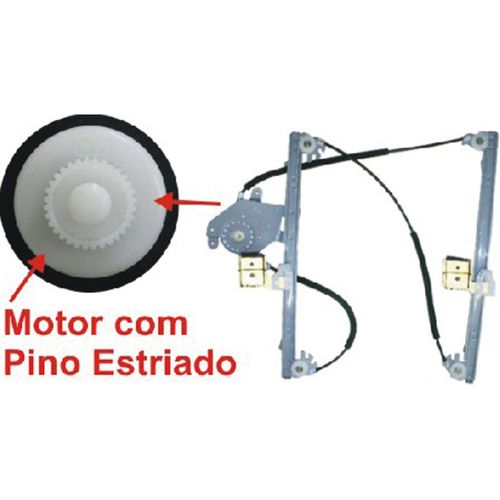 Máq. do vidro Elétrica da pta. diant. - esq. S/motor Fix. Bosch estriado - Santana e Quantum após 97