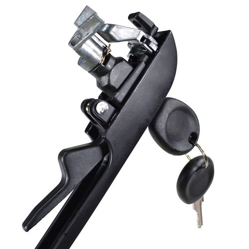 Maçaneta Externa da Porta Dianteira - Com Chave - Metal/Alumínio - Friso Preto - Direita - VW Gol GI 87 a 95 - Saveiro GI 87 a 97