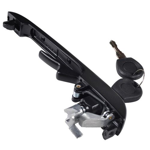 Maçaneta Externa da Porta Dianteira - Com Chave - Metal/Alumínio - Friso Preto - Esquerda - VW Gol GI 87 a 95 - Saveiro GI 87 a 97