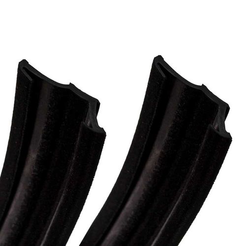 Borracha da Janela Lateral Fixa - Acabamento Preto - Esq. - Volkswagen Gol GII 94 à 99