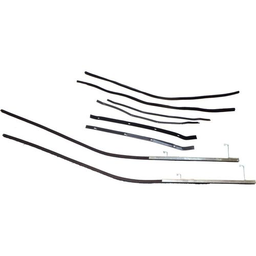 Jg. De Canaletas da Porta (Flocada) - C/Pestana - Mod.Original - 8 Pçs, - GM Caminhões 64 a 84 - Pick-Up 64 a 84