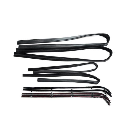 Jogo de Borrachas da Canaleta da Porta - Com Pestana - 8 Peças - Ford Pick-Up 72 a 92 - Caminhões 72 a 92