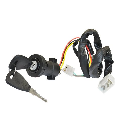 Comutador de Ignição Completo (Alojamento + Parte Elétrica (Chicote Longo 5 Saídas) + Cilindro Com Chaves) - Mercedes-Benz Ônibus 85 a 00