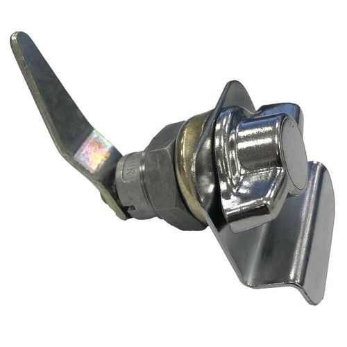 Maçaneta Externa da Porta Lateral - Com Puxador - Cromada - Sem Chave - Giro à Esquerda - Completa (Porca, Calço e Lingueta Comprida) - Ônibus