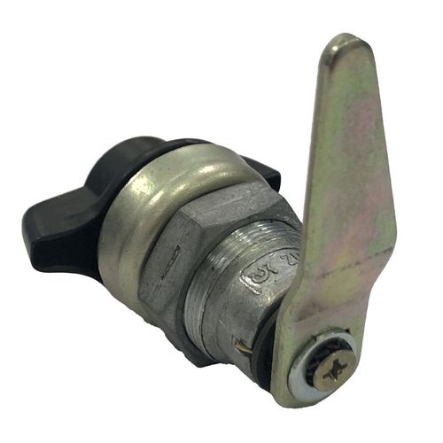 Maçaneta Externa da Porta – Preta - Com chave – Giro à Esquerda - Completa (Porca, Calço e Lingueta Comprida) - Ônibus