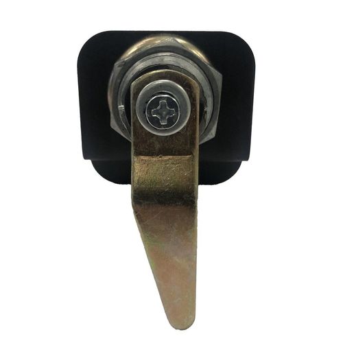 Maçaneta Externa da Porta – Cromada - Com chave – Giro à Esquerda - Completa (Porca, Calço e Lingueta Comprida) - Ônibus