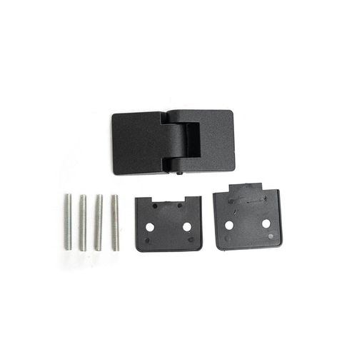 Dobradiça Larga para Capotas de Fibra - 4 Prisioneiros - Metal - Preta - Uso Geral