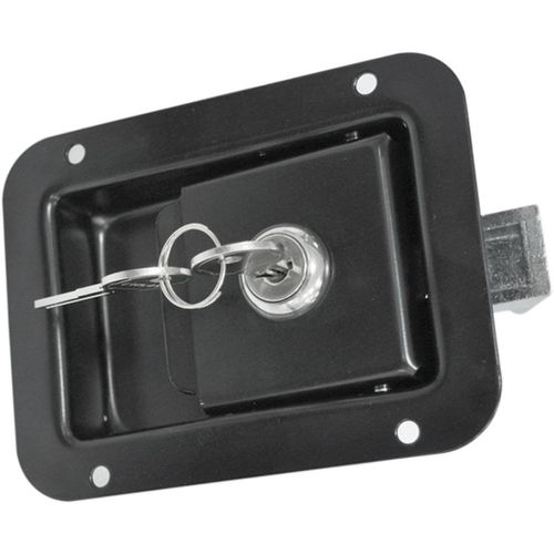 Maçaneta Externa da Porta (Pequena) - Preto - Aço Inox - Com chave - Ônibus