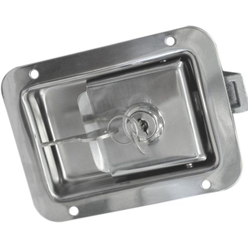 Maçaneta Externa da Porta (Pequena) - Polída - Aço Inox - Com chave - Ônibus