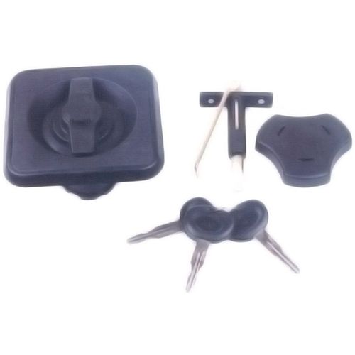 Conjunto da Maçaneta Externa da Porta - Preta - Com Chave - Ônibus