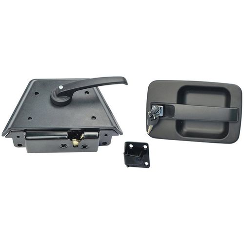 Conjunto de Maçaneta ext. / Fechadura / Macaneta int. / Batente - Universal Baús  - Cabines  - Uso geral  - Ônibus