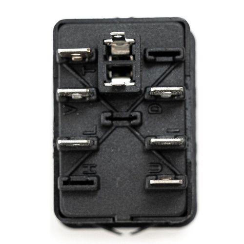 Tecla Aciona Porta - Preta - 8 Pinos - 24V - Ônibus