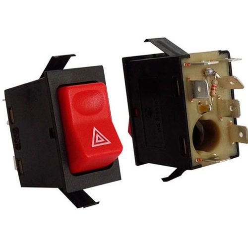 Tecla Aciona Pisca Alerta (Emergência) - 12V - MB Caminhões 70 a 90 / Ônibus 85 a 00 - Ônibus