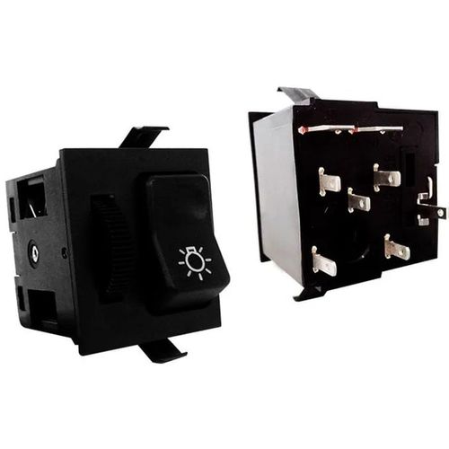 Interruptor de Luzes - Com Reostato - 12V - MB Caminhões / Ônibus - MB Caminhões 70 a 90 - Ônibus 85 a 00 - Accelo 06 a 11 - Axor 05 a 11 - Ônibus