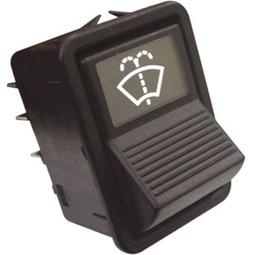 Tecla do Lavador do Para-Brisas - Preto - 6 Pinos - 24V - MB Atego 04 a 11 - Accelo 03 a 11 - Actros 08 a 11 - Axor 05 a 11 - O-500 01 a 12 - Caminhõ